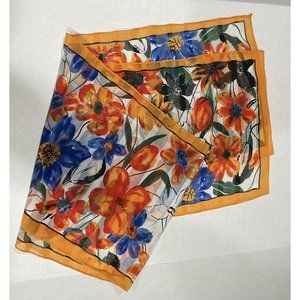 Fashion Scarf 10x30 Floral Multicolored